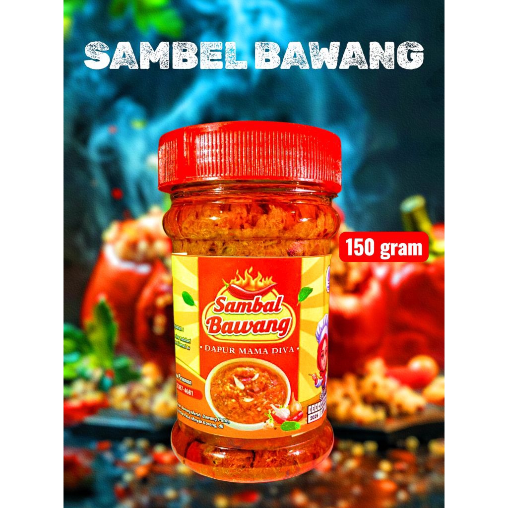 

Sambal Bawang/Sambel Teri/Pete/Ayam Suwir/Cumi Sambel Mama Diva 150 gr