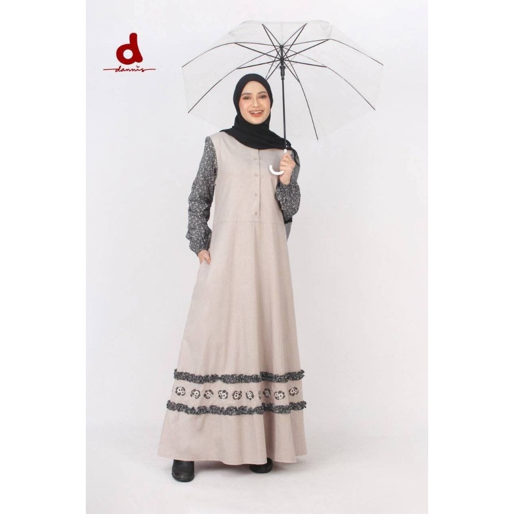 Dannis A241209 Gamis Abaya Pakaian Muslim Wanita Remaja dan Dewasa