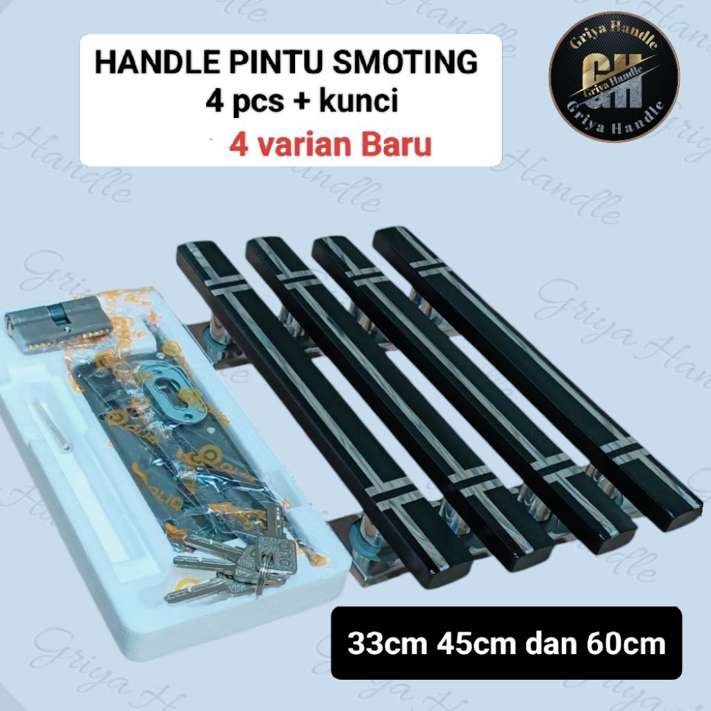 Model Baru Handle pintu 1 set 4 biji  kunci Lock silinder untuk pintu Depan model kuputarung 2 pintu