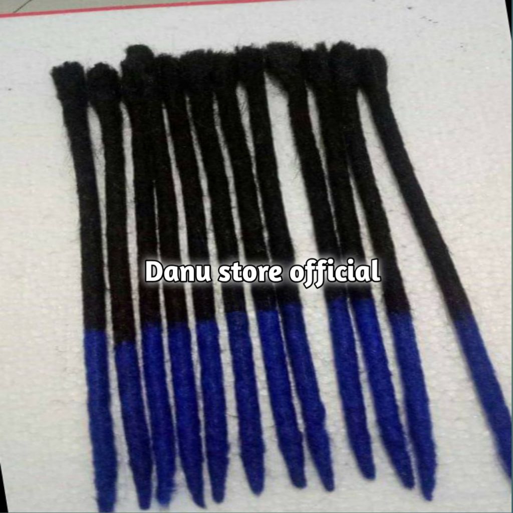 Rambut sambung gimbal sintetis 1 lusin isi 12 helai rambut