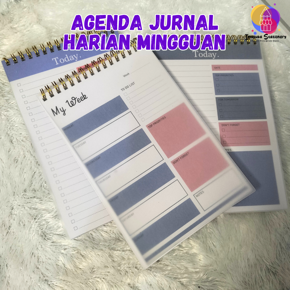 

Agenda Jurnal Harian dan Mingguan Spiral / Planner To Do List Imasuka Stationery
