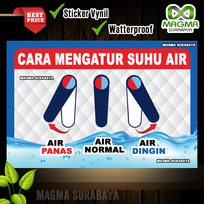 

Stiker Cara Mengatur Suhu Air