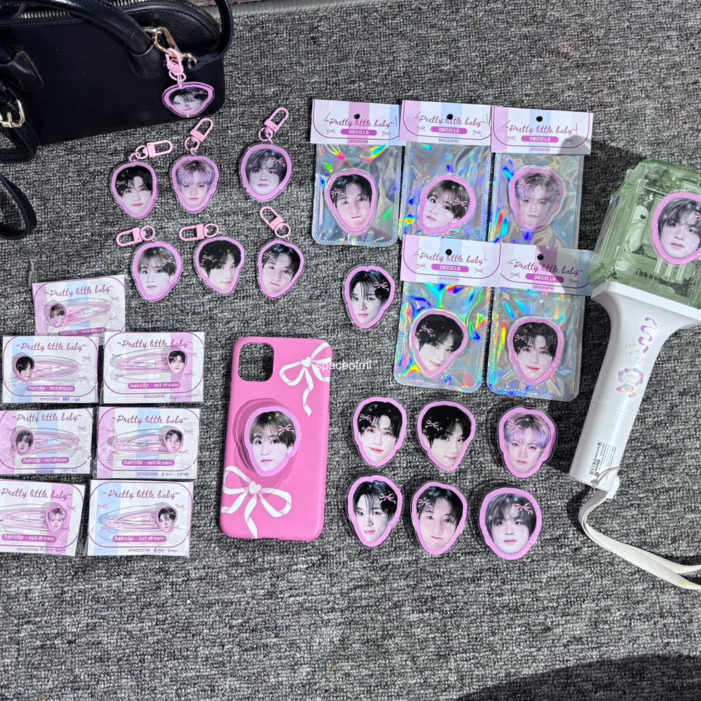 [READY STOCK] pretty little baby - nct dream - hairclip - keychain - griptok/popsocket - deco lights