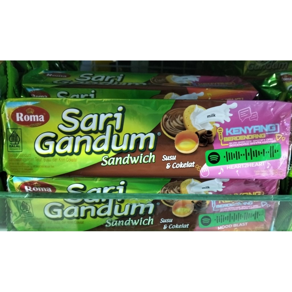 

ROMA SARI GANDUM SANDWICH SUSU & COKLAT 108GR