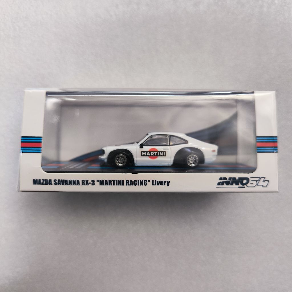 INNO64 MAZDA SAVANNA RX3 "MARTINI RACING" LIVERY