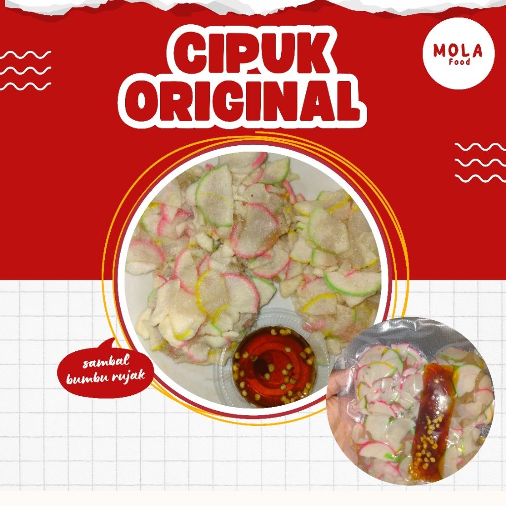 

Mola Food Cipuk Original Free Sambal Bumbu Rujak Aci Kerupuk Isi 8 Pcs Per Pack Frozen