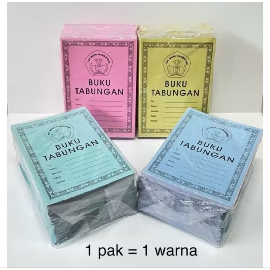 

Buku Tabungan Warna / Buku Siswa / 50 Pcs Buku Tabungan / Buku Tabungan Murah / Buku Siswa / Buku tabungan 1pax 50pcs