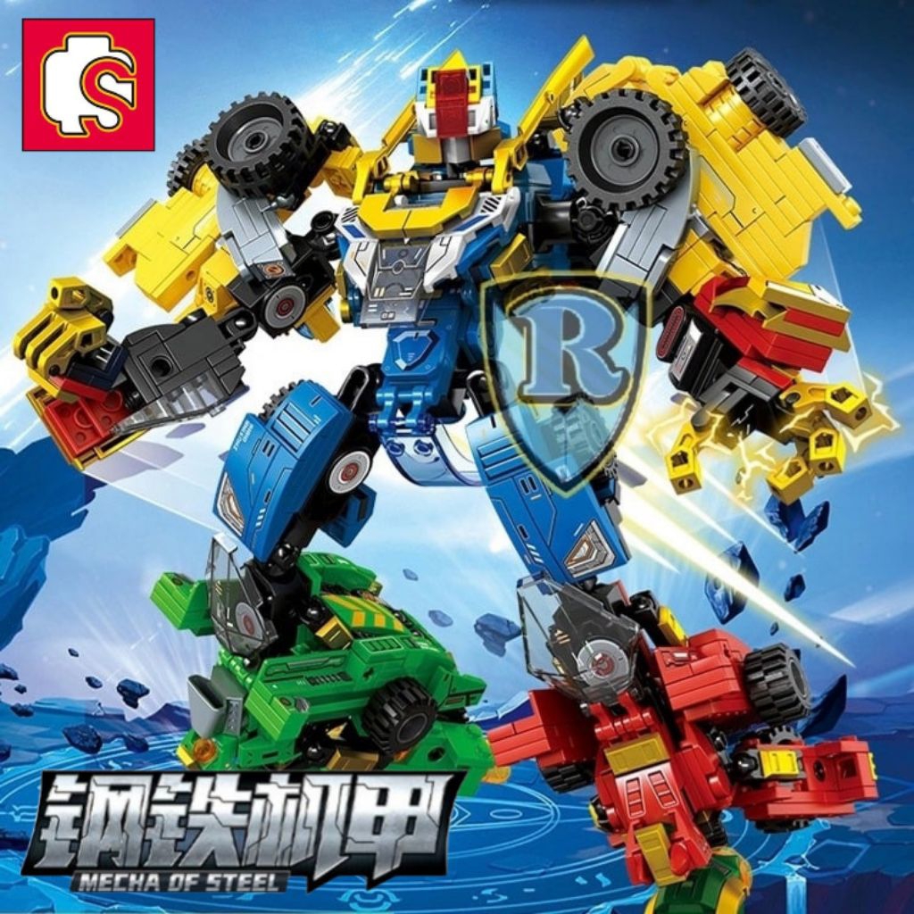 Sembo Block Mecha Of Steel 103280-83 Robot Car Bricks Mobil