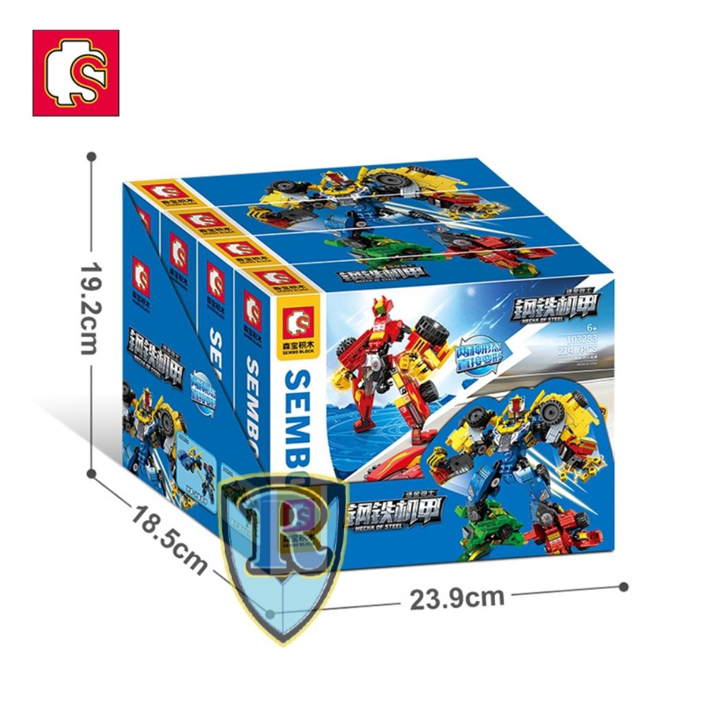 Sembo Block Mecha Of Steel 103280-83 Robot Car Bricks Mobil
