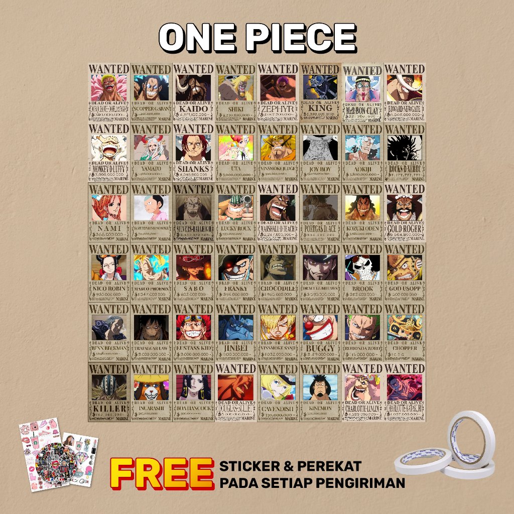 Poster Anime (24PCS) | Poster One Piece | Poster Dinding Anime