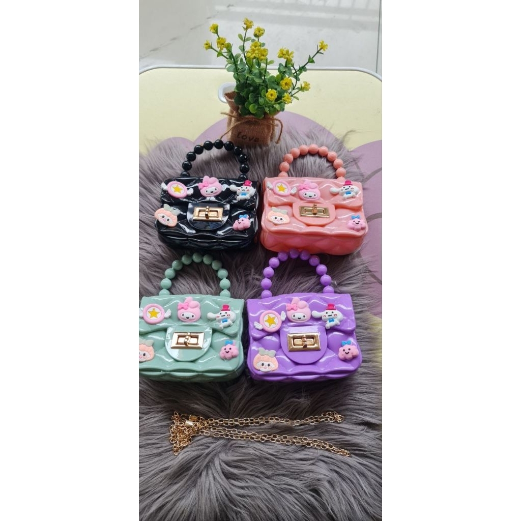 Tas jelly/sling bag/tas selempang anak lucu