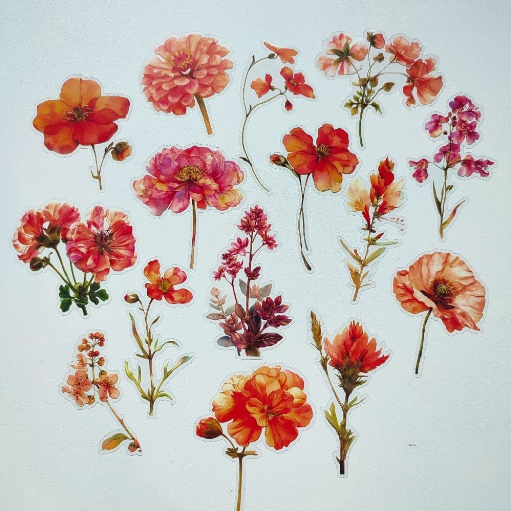 

STIKER WATERPROOF ORANGE SUNSET FLOWER