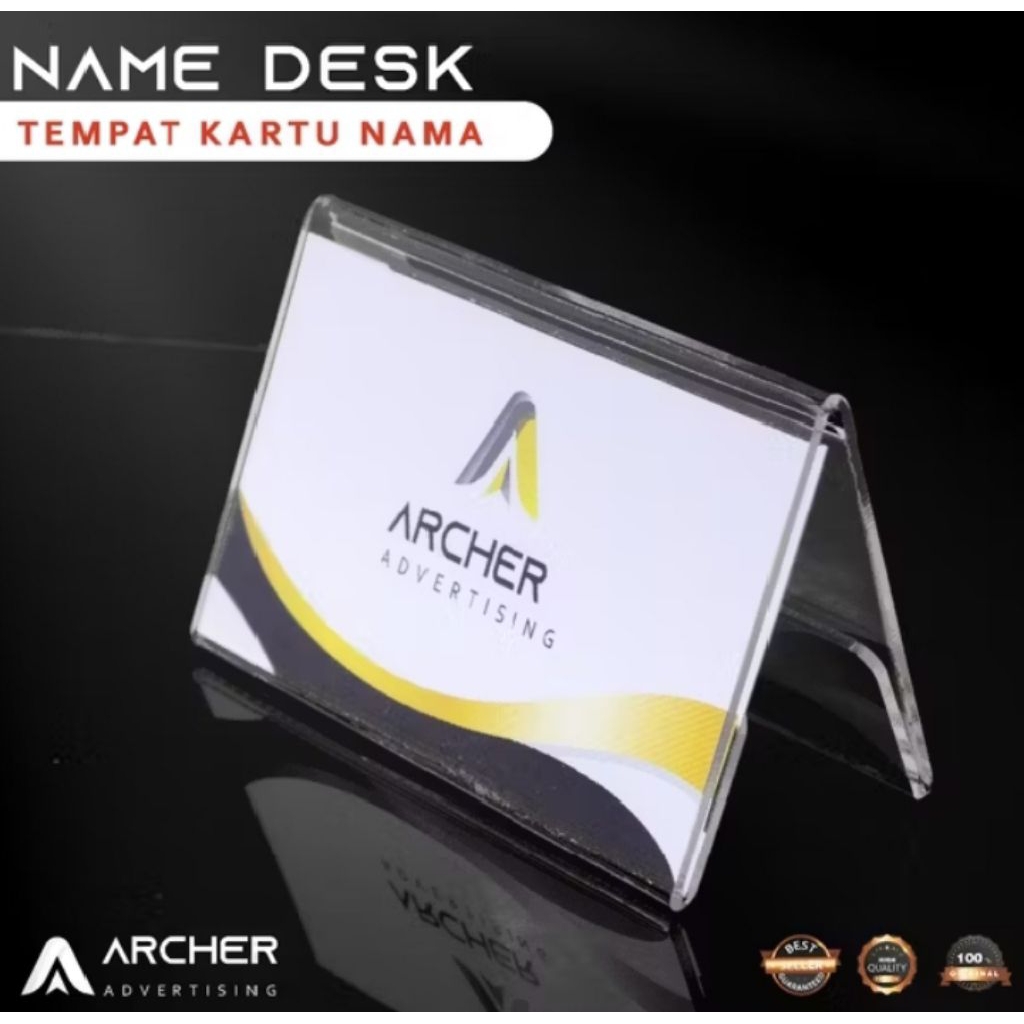 

TEMPAT KARTU. NOMOR MEJA TENT HOLDER 9 X 6 LANDSCAPE AKRILIK