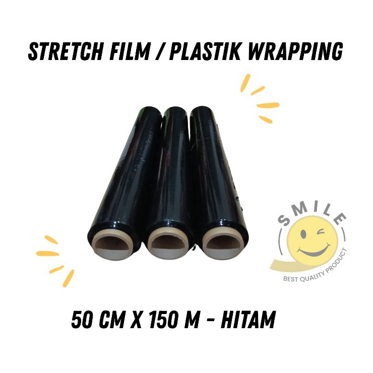 

Stretch Film Hitam / Plastik Wrapping Hitam 50M x 150 CM / Plastik Film Roll / Tebal dan Berkualitas