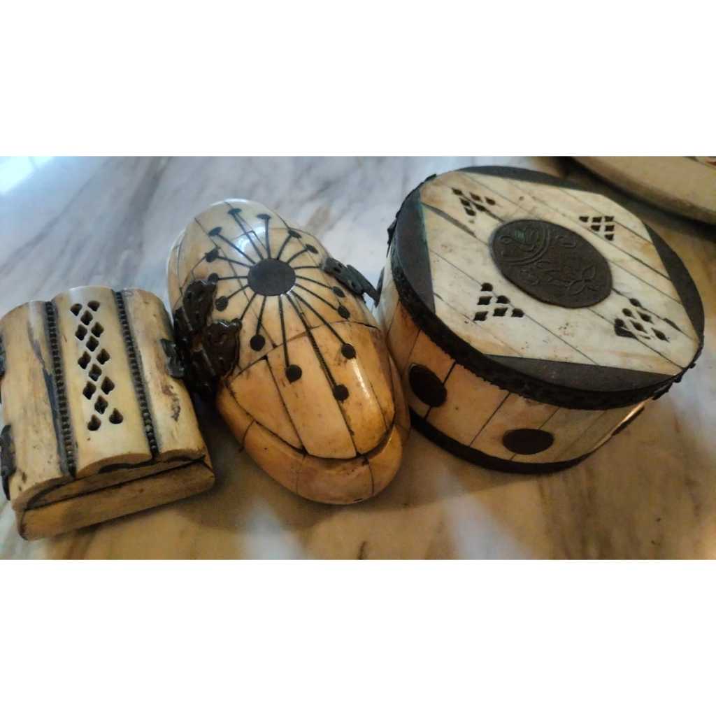 kotak perhiasan lawas antiq dari iran ( bahan gading asli) barang tahun 1980 an harga satuan