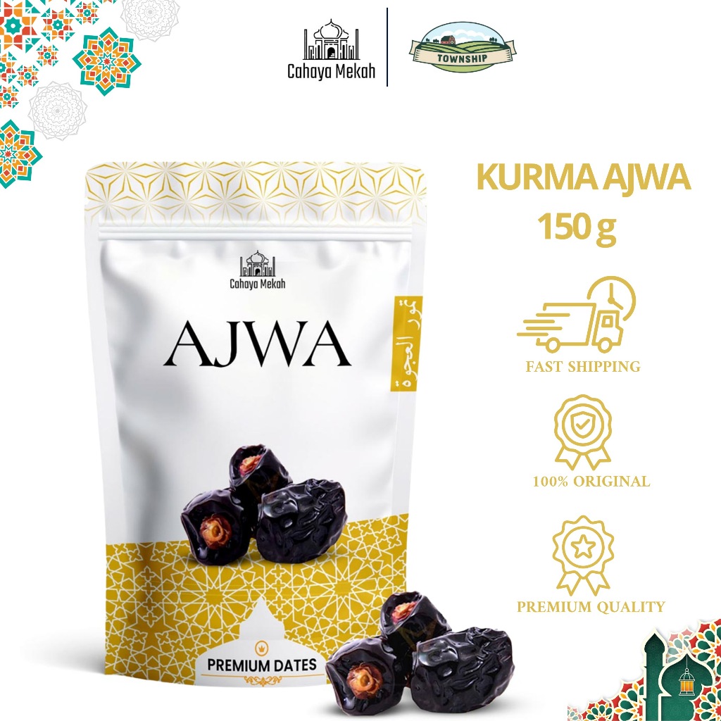 

Cahaya Mekah Kurma Ajwa Pouch 150gr Premium Original High Quality Kurma Nabi Super Asli Madinah