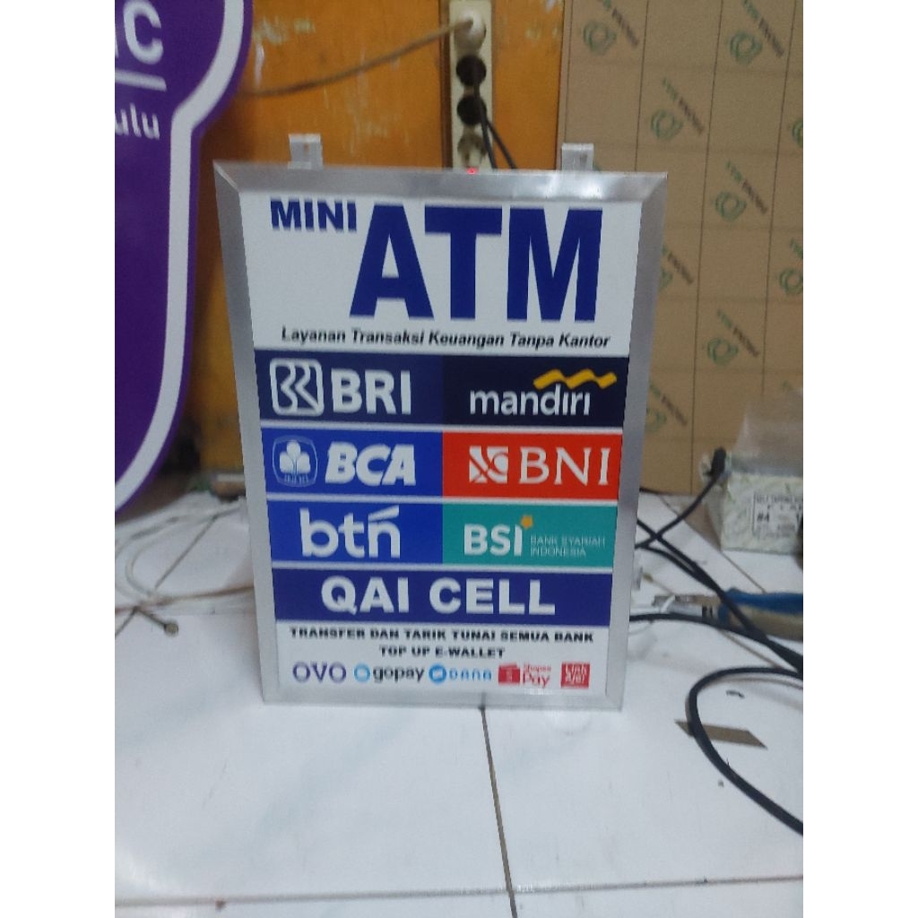 NEON BOX MINI ATM CUSTOM BISA REQUEST DESIGN 1 MUKA