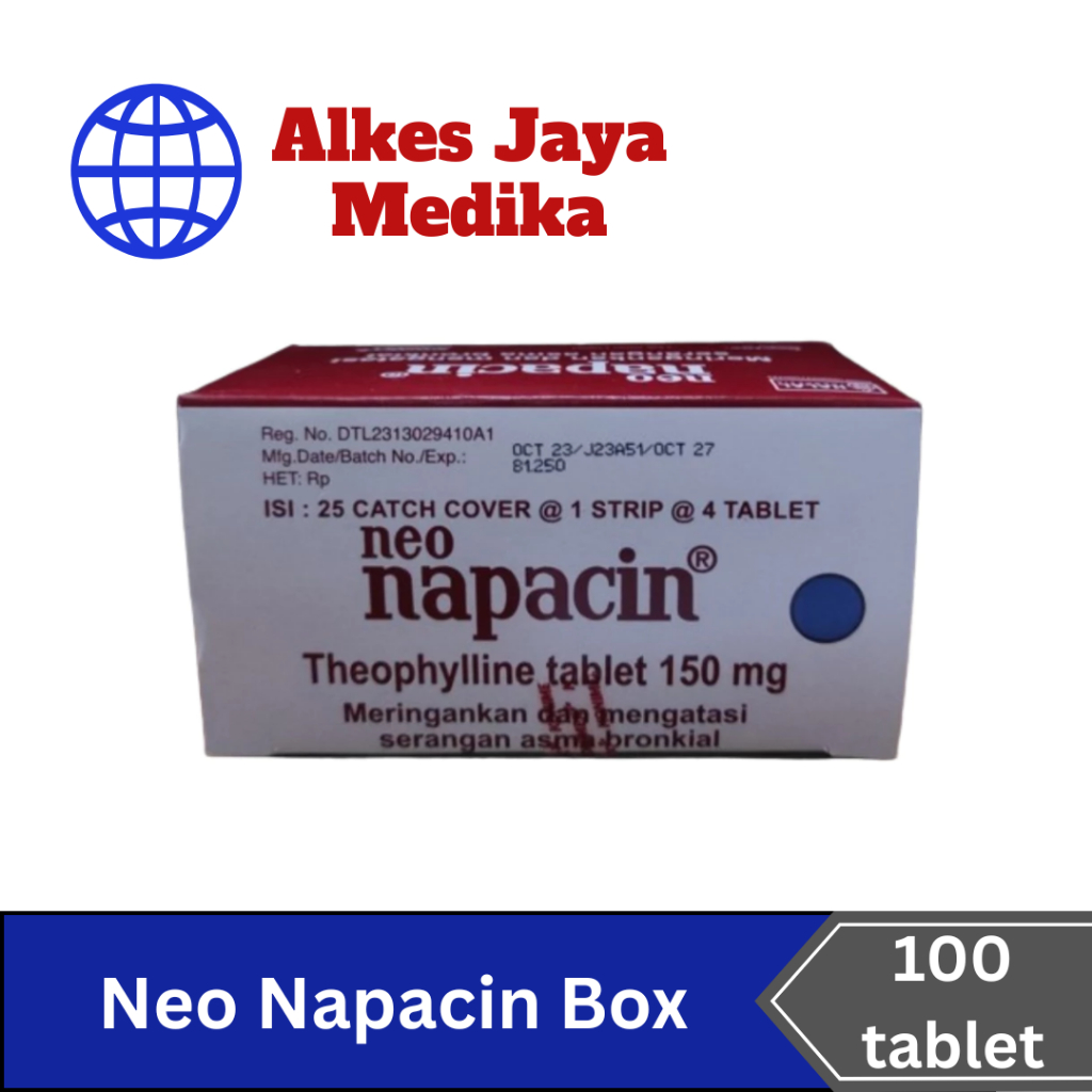 Neo Napacin Box Isi 25 Strip @4 Tablet - Obat Asma