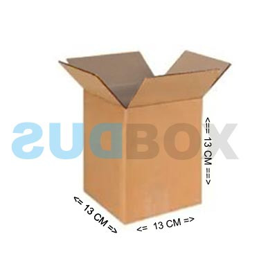 

Kardus karton box dus ukuran luar 13x13x13 cm bahan single wall