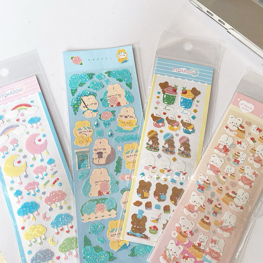 

Stiker Beruang Kelinci Awan Pelangi Lucu Aesthetic Sticker Tempel Anak Sekolah