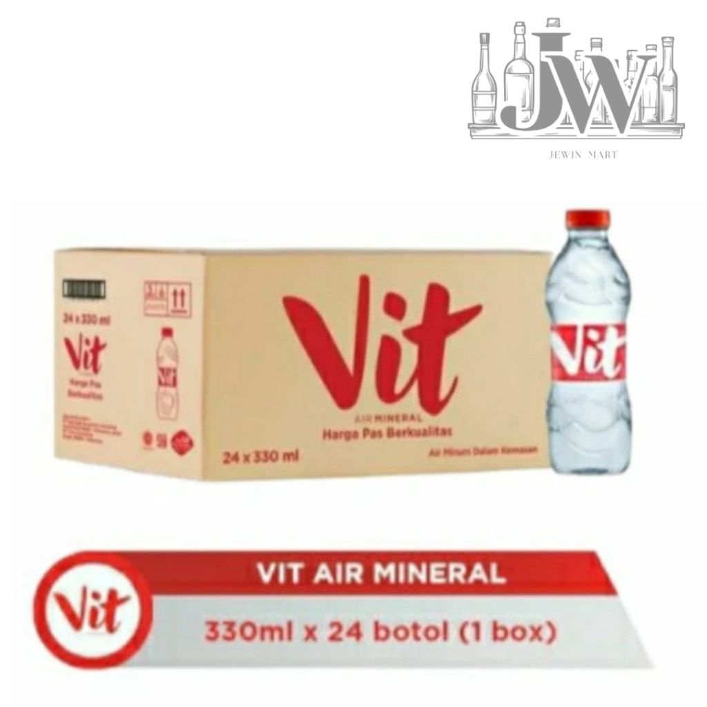 

Air Mineral VIT Botol 330ml Isi @24 Botol Kecil