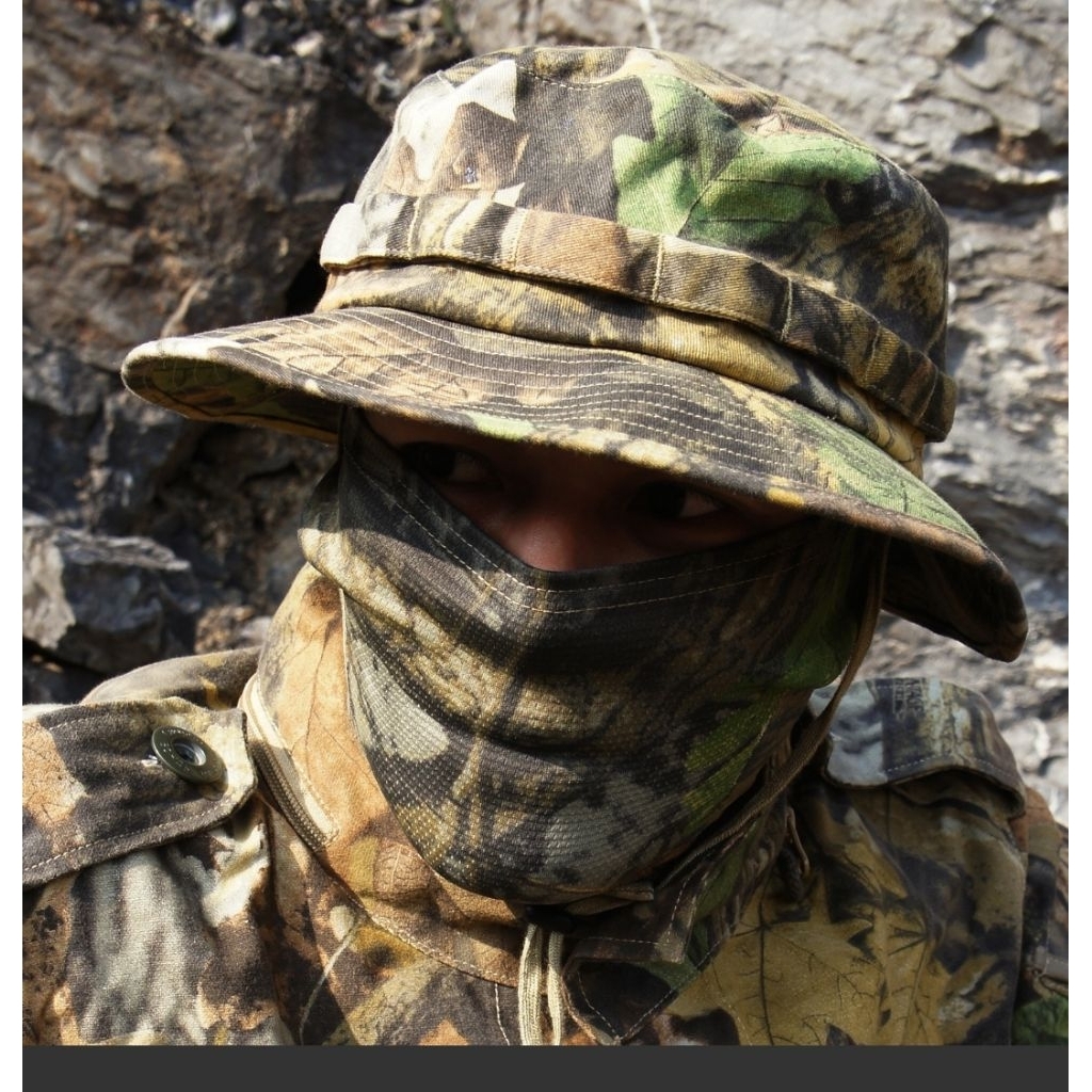 Topi Rimba Outdor Gunung/Topi Buckat + Buff Ninja/Topi Petani tahan Panas/Topi Gunung Gratis ongkir/