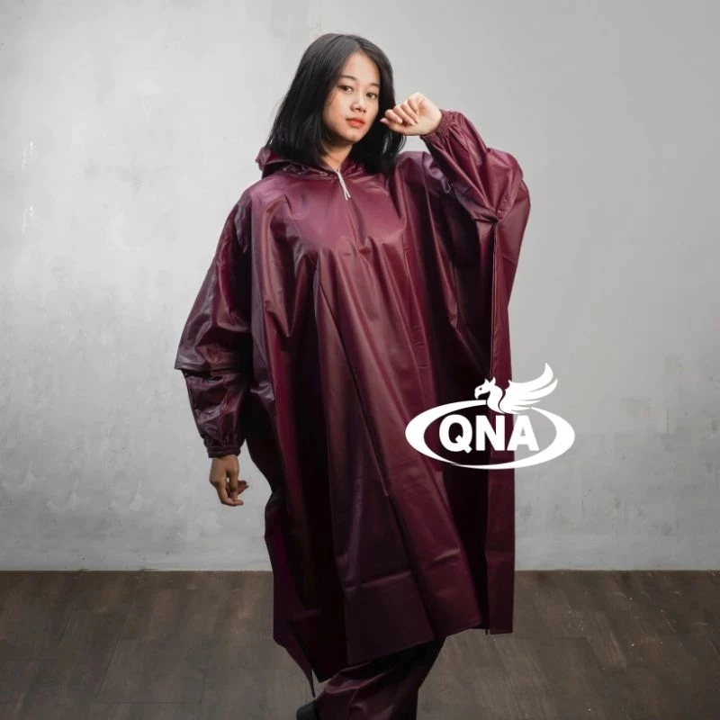 JAS HUJAN PONCO QNA WOMEN SERIES Dewasa model lengan Kelelawar Bahan Premium