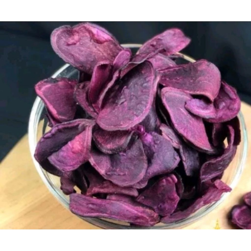 

KRIPIK UBI UNGU RENYAH /250GRAM/500GRAM