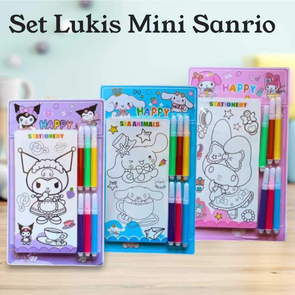 

Set Lukis Mini Mainan Edukasi Anak Kreatifitas Kartun Sanrio Lucu