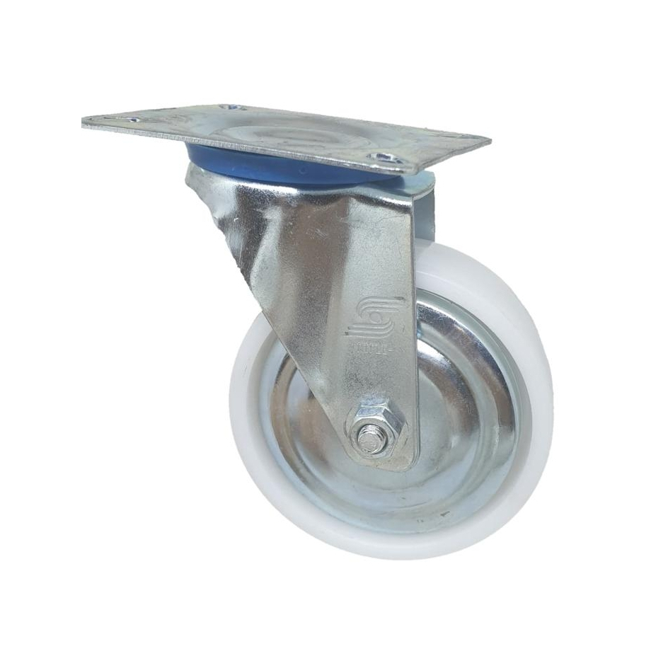 Roda Troli Nilon Putih China 4 inch Hidup