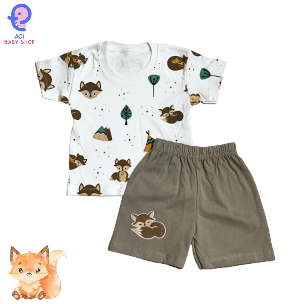 Baju anak BABY FOX Set. lengan celana pendek