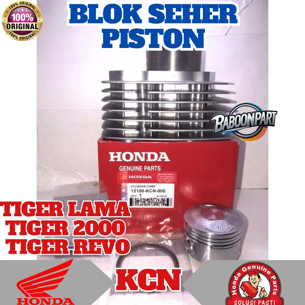 BLOK SEHER PISTON + TOPSET KCN HONDA TIGER LAMA, 2000, REVO ORIGINAL ASTRA HONDA MOTOR