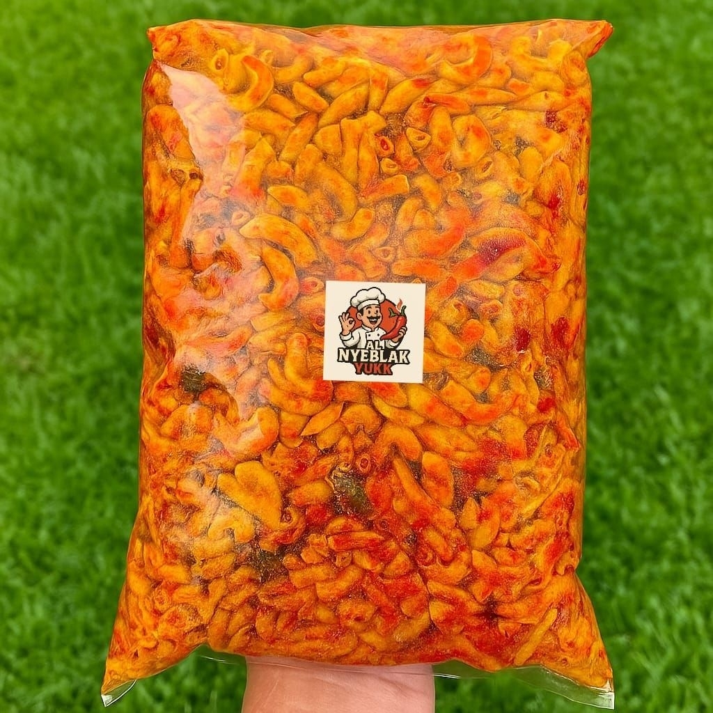 

Makaroni kriuk pedas daun jeruk isi 500gram