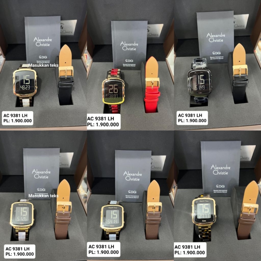 JAM TANGAN AC9381 / ALEXANDRE CHRISTIE AC 9381 DIGITAL BOXSET ORIGINAL