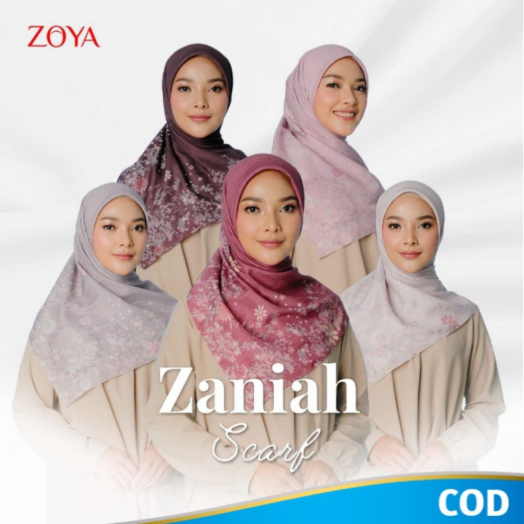 Zoya Zaniah scarf Hijab Segi Empat motif Kerudung Jilbab