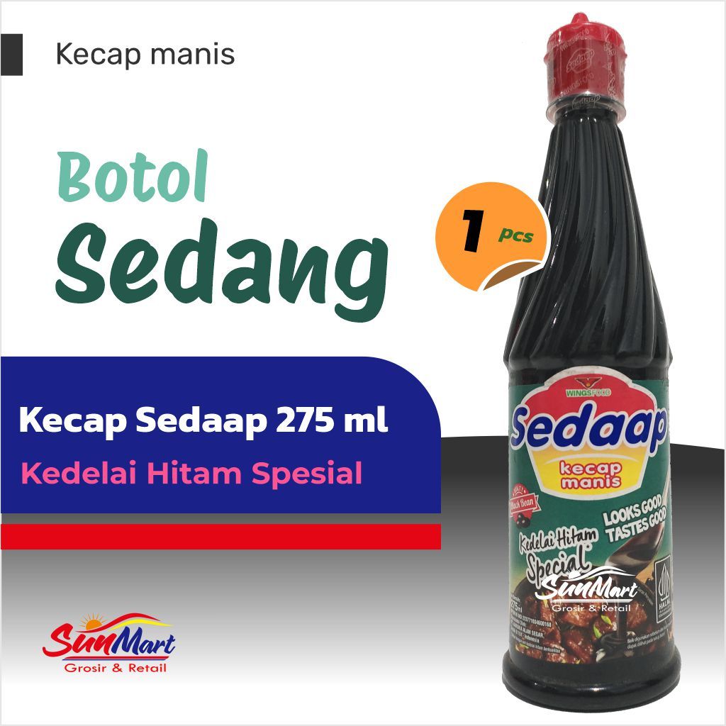 

Kecap sedaap manis Kedelai hitam Special 275ml x1 botol