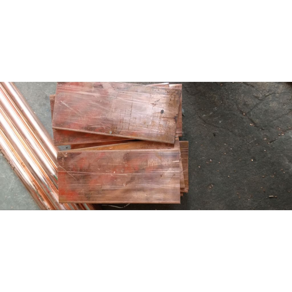 Plat Setrip Busbar tembaga 10mm x 80mm x 200mm / tembaga murni import