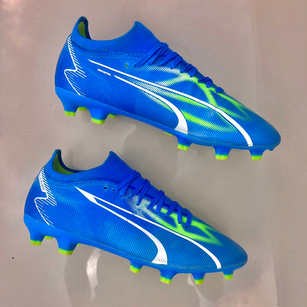 Sepatu Bola Puma Ultra Match FG Second - Blue White Green