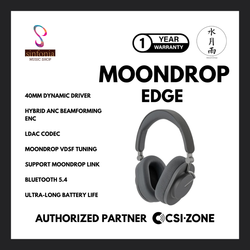 Moondrop EDGE 40mm Dynamic Driver Portable Wireless Headphone