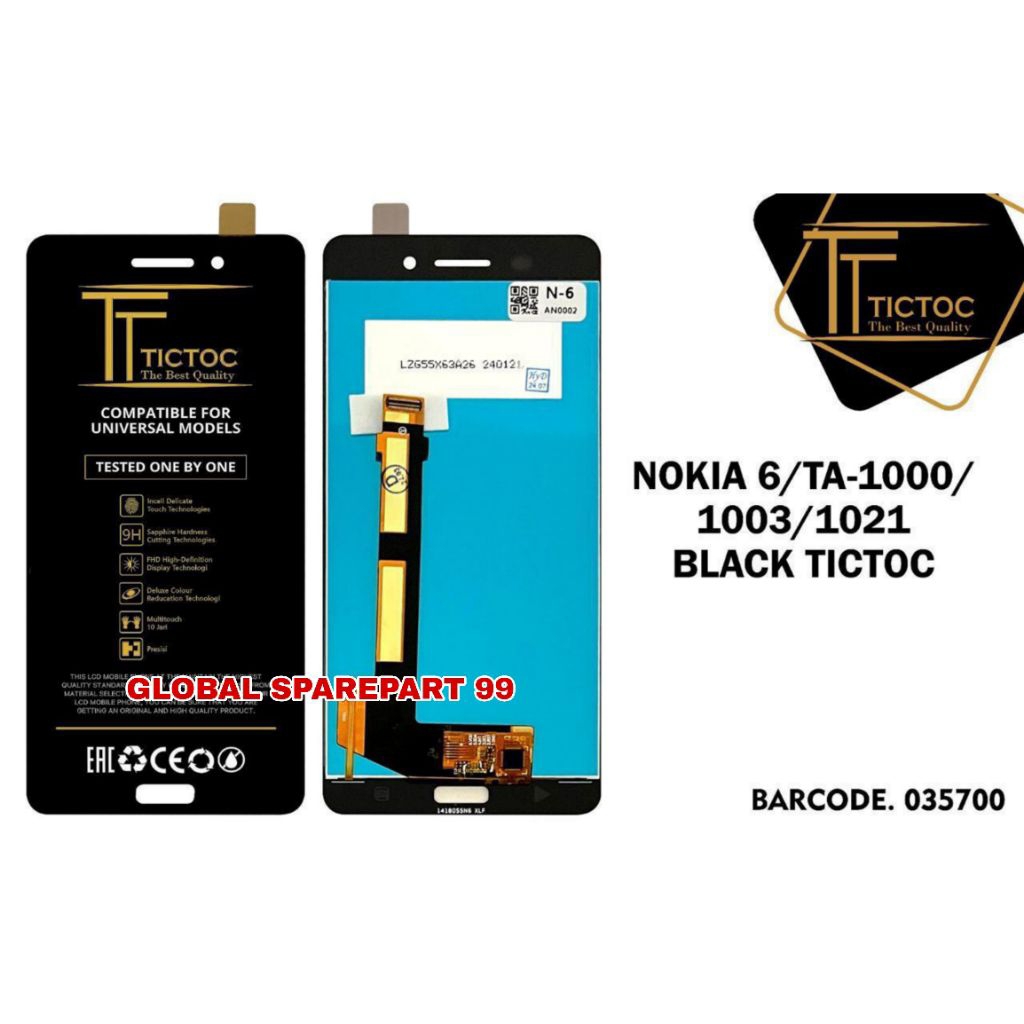 LCD NOKIA 6 TA-1000 1003 1021 TICTOC