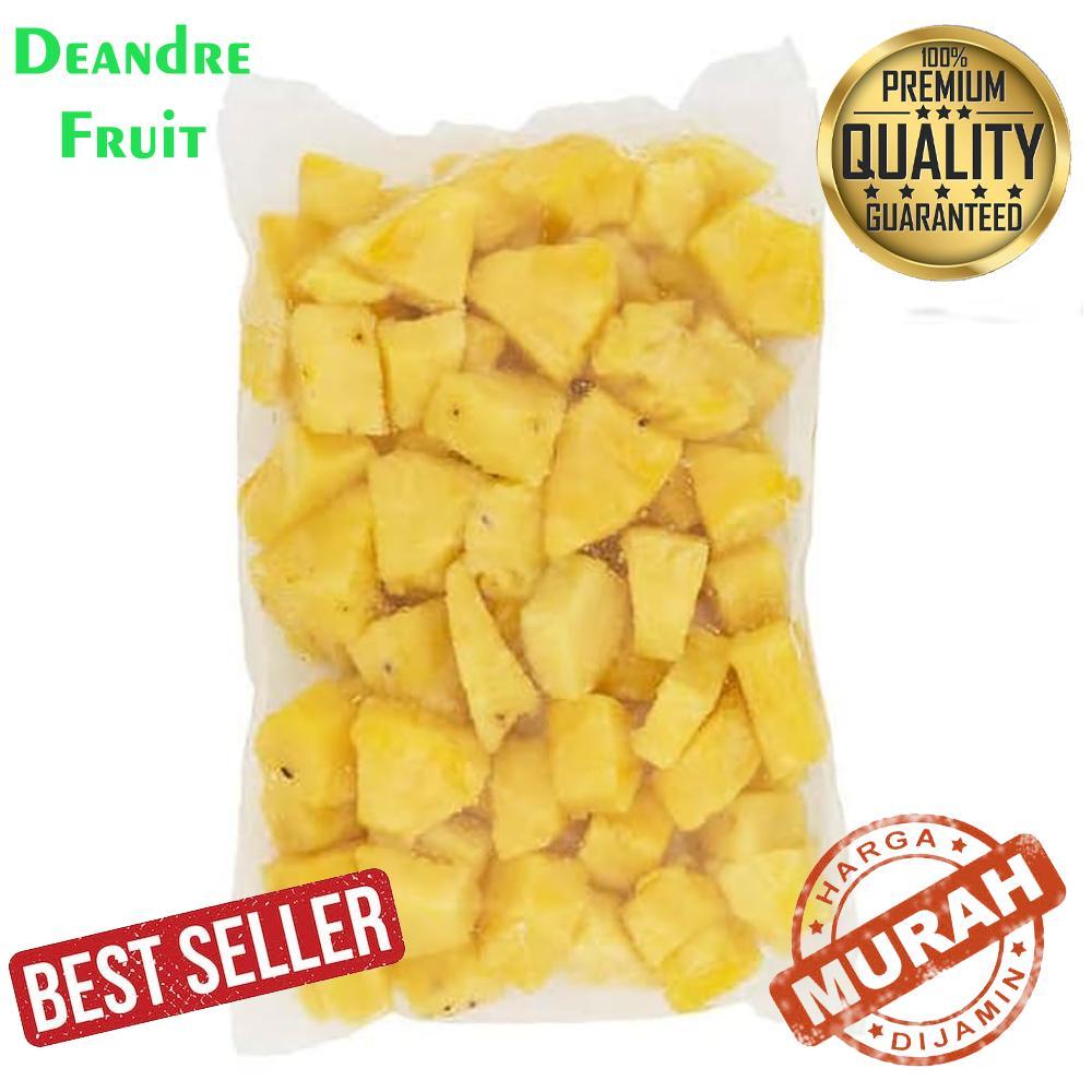 

GROSIR MURAH 1kg Buah Nanas Madu Frozen Buah Beku Honey Pineapple fres