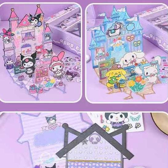 Mainan Paperdoll House 3d BESAR Puzzle House Busy Book Quite Book Quiet Book Sanrio Istana