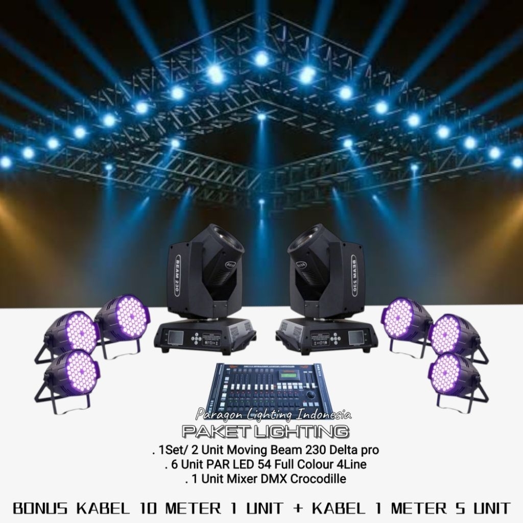 Paket Lampu Lighting Moving Beam New