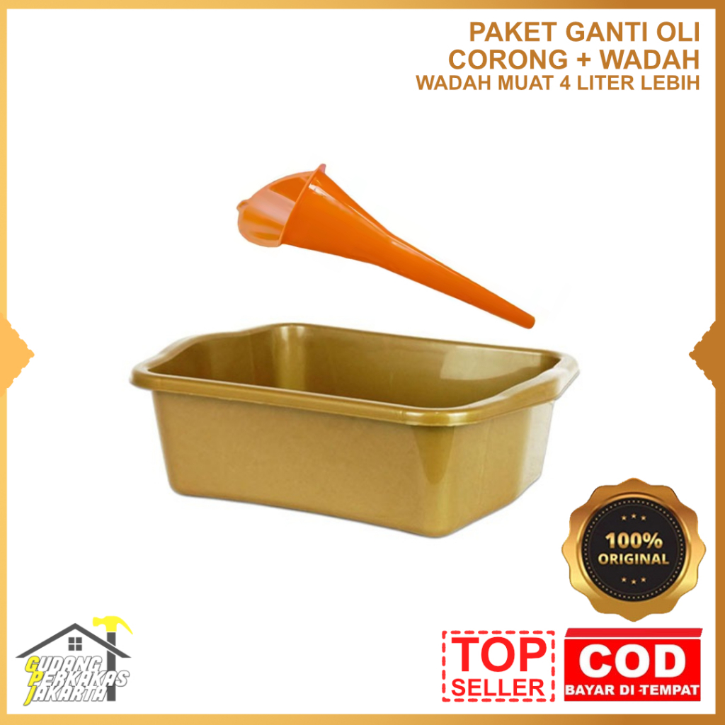 PAKET HEMAT CORONG + WADAH OLI GANTI OLI MOTOR MOBIL