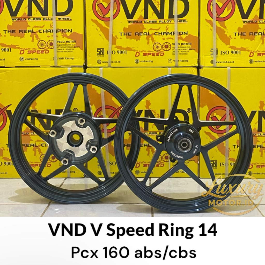 VELG VND RACING V SPEED HONDA PCX 160 CBS ABS RING 14 185/215  VELG BINTANG PCX ORIGINAL VND