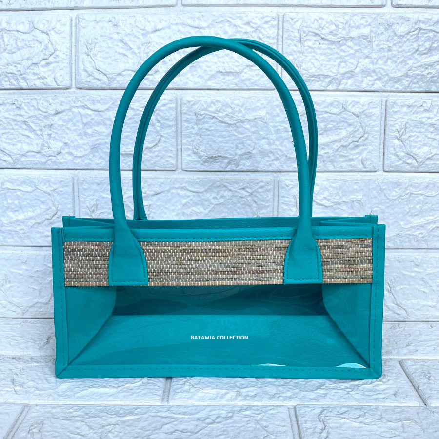 

Tas Mika Mendong Untuk Isi 3 Toples Silinder (Hijau Tosca) Tas Mendong Parcel Mika Transparan