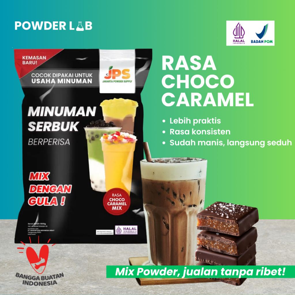 

Bubuk Minuman JPS Mix Rasa Choco Caramel 1 KG - Powder Drink Premium Mix