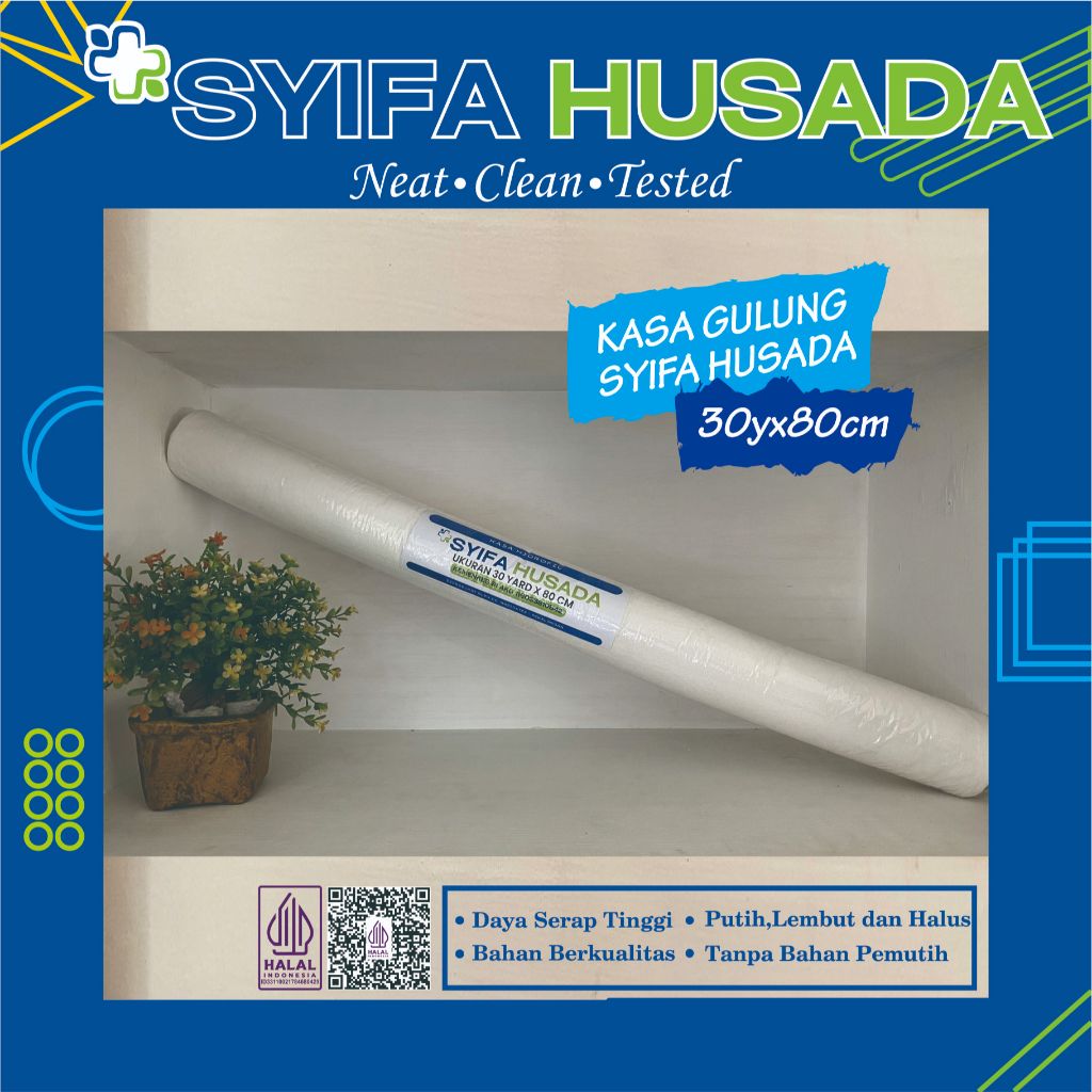 kasa Gulung 30 yard/ 27 meter (30 Y X 80 cm) /kasa Panjang 30 yard Lebar 80cm / Kasa /Syifa Husada