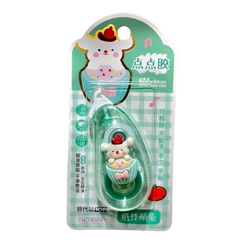 

GLUE TAPE CUPCAKE RABBIT 9009 / PITA LEM / LEM PEREKAT / LEM PITA KERTAS / GLUE TAPE 6M LUCU