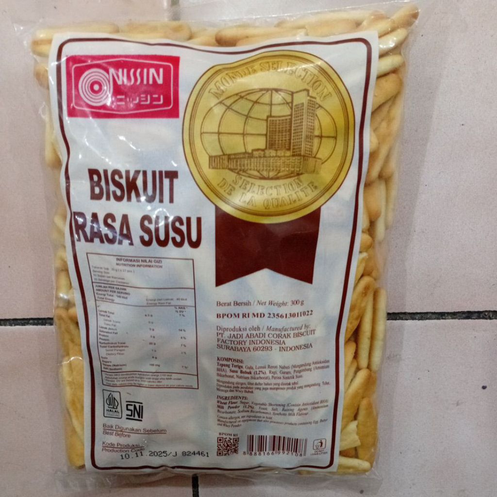 

Nissin Biskuit Rasa Susu 300gr 1 Bungkus